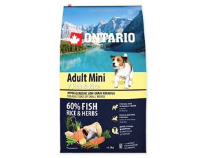 ONTARIO Adult Mini 7 Fish&Rice 6,5kg