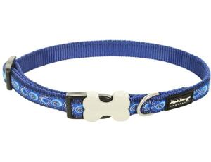Red Dingo obojek se vzorem 24 - 37 cm, šířka 15 mm - Cosmos Blue