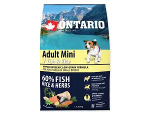 ONTARIO Adult Mini 7 Fish&Rice 2,25kg