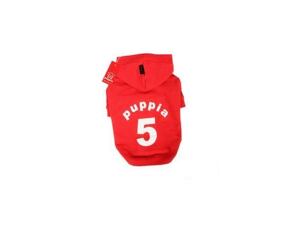 Puppia psí mikina No.5 Hoodie červená