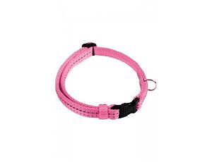 Papillon obojek střední reflexní 35 - 50 cm - růžový