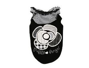 Puppy Angel Tričko s kapucí Big Rose Hoodie černé
