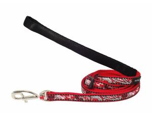 Red Dingo vodítko malé se vzorem - Bandana Red