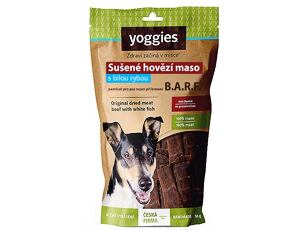 Yoggies Sušené proužky hovězího s rybou 45g