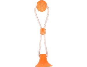 Flamingo Přetahovadlo s přísavkou Zuki oranžové 42cm