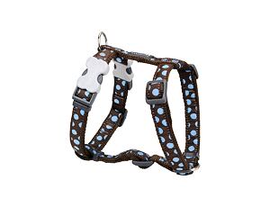 Postroj Red Dingo 15 mm x 36-54 cm - Blue Spots on Brown