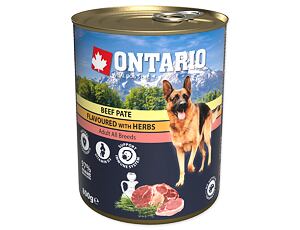 ONTARIO konz. Dog Beef Pate Flavoured with Herbs 800 g