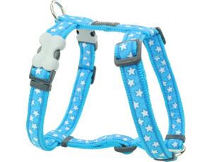 Red Dingo postroj velký se vzorem - Stars White on Turquoise