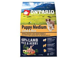 ONTARIO Puppy Medium Lamb&Rice 2,25kg
