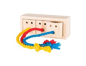 TRIXIE Hra pro králíky - dřevěná kostka na pamlsky 16 cm