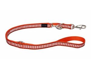 Red Dingo vodítko reflexní velké přepínací 2,5 m - oranžové