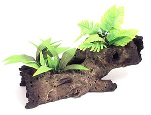 Sydeco Mopani Wood W/Silk Plants Large