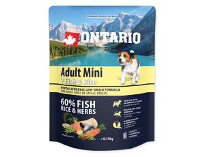 ONTARIO Adult Mini 7 Fish&Rice 750g