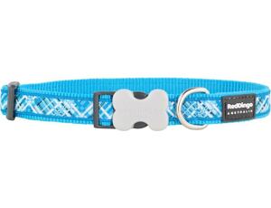 Red Dingo obojek se vzorem 41 - 63 cm, šířka 25 mm - Flanno Turquoise