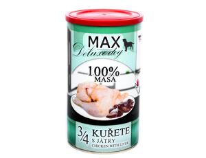 Konzerva MAX 3/4 kuřete s játry 1200g