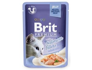 Kapsička BRIT Premium Cat Delicate Fillets in Jelly with Salmon  (85g)