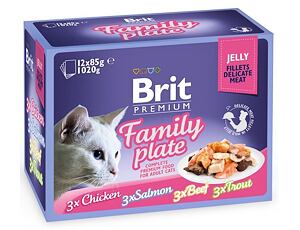 Kapsičky BRIT Premium Cat Delicate Fillets in Jelly Family Plate 1020 g