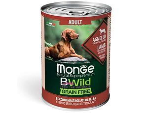 MONGE BWILD DOG Adult GF Jehněčí s dýní a cuketou 400g