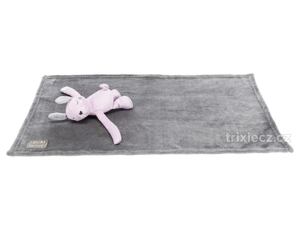 Trixie JUNIOR set deka 75x50 cm + plyšový medvídek - šedofialová