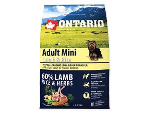 ONTARIO Adult Mini Lamb&Rice 2,25kg