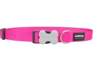 Red Dingo obojek jednobarevný 20 - 32 cm, šířka 12 mm - tmavě růžová