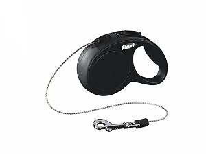 Flexi New Classic Cord (lanko), velikost XS 3m/8kg černá