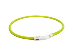 Flash USB svítící obojek 70 cm zelený