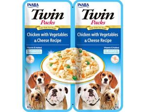 Inaba Twin Packs dog kuře & zelenina, sýr 80g