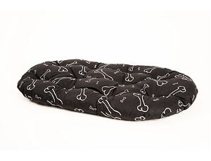 Polštář ovál bavl. Kost černo/bílý 60 cm