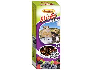 Tyčinky AVICENTRA s lesním ovocem pro malé hlodavce 2 ks