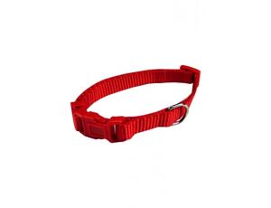 Nastavitelný obojek pro psy - nylon - 15 mm (33-40 cm) - červený