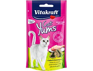 Pochoutka pro kočky Yums - kuře s trávou 40 g