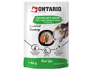 ONTARIO kapsička kuřecí s krevetami v omáčce 80g