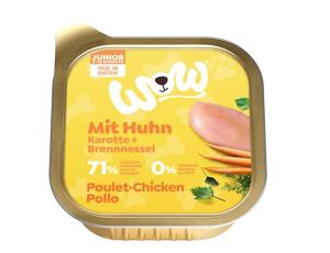 WOW Kuřecí s karotkou Junior 150g