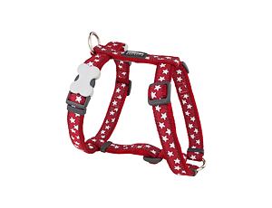 Postroj RD 20 mm x 45-66 cm - Stars White on Red