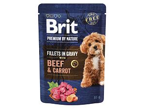 Brit Premium Dog Fillets Gravy Beef&Carrot 85g