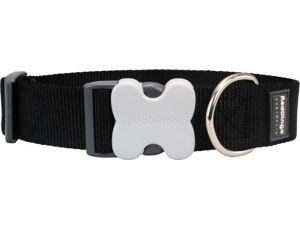 Red Dingo obojek jednobarevný 37 - 55 cm - černý
