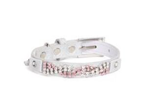 Puppy Angel obojek Wavy Crystal - stříbrný