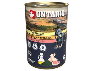 ONTARIO konz. Puppy Chicken Pate Spirulina And Salmon Oil 400 g