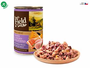 Konzerva Sam's Field - losos + kuře + brambory 400 g