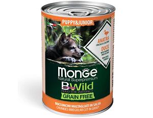 MONGE BWILD DOG Puppy GF Kachní s dýní a cuketou 400g