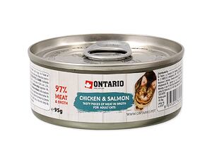 ONTARIO konzerva Chicken Pieces + Salmon 95 g