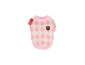 Puppia psí mikina Argyle Mode růžová