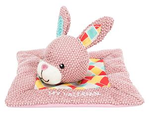 Trixie JUNIOR plyšový čtverec s králičí hlavou 13x13 cm