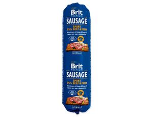 Salám BRIT Premium Sausage Sport – Beef & Fish 800 g