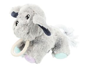 JUNIOR Dog, plyšový pes pro štěně, se zvukem a lanem, 24cm