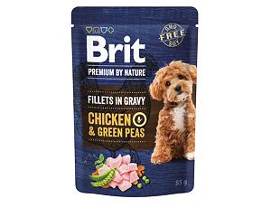 Brit Premium Dog Fillets Gravy Chicken&Green Peas 85g