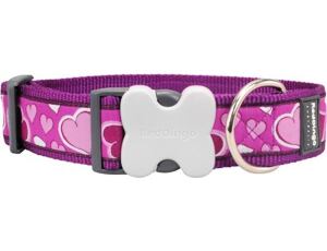 Red Dingo obojek se vzorem  37 - 55 cm - Breezy Love Purple