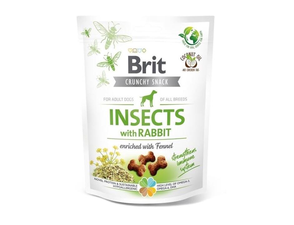 Brit Care Crunchy Snack Insect Rabbit Fennel 200g