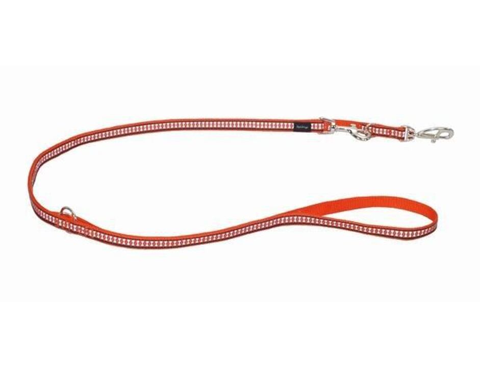 Red Dingo vodítko reflexní malé přepínací 2 m - oranžové